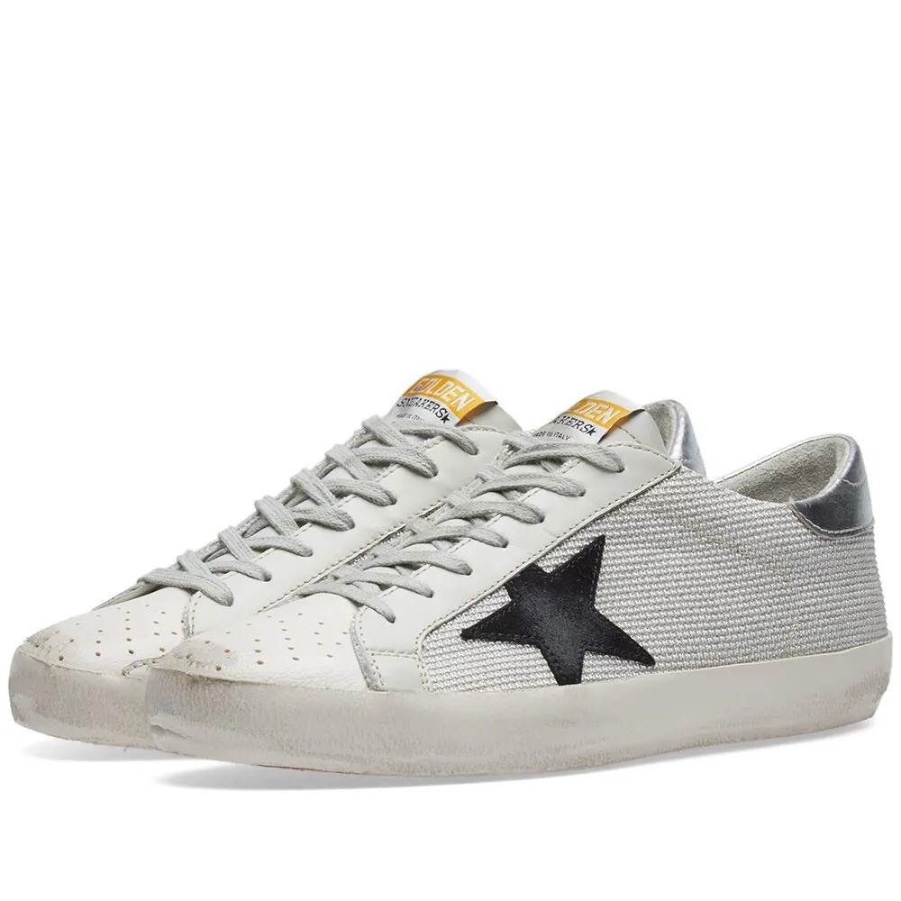 GGDB Silver Lurex Mesh Superstars (Size 38) - Picture 2 of 9